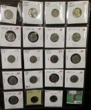 Plastic Stock page with (19) Old Liberty, Buffalo and Jefferson Nickels dating back to 1890. Include