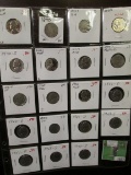 Plastic Stock page with (19) Old Liberty, Buffalo and Jefferson Nickels dating back to 1890. Include