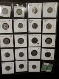 Plastic Stock page with (19) Old Liberty, Buffalo and Jefferson Nickels dating back to 1895. Include