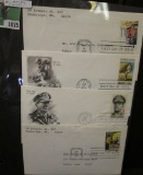(8) Stamped and Postmarked Fisrt Day Covers. All different. Includes a General Mac Arthur.