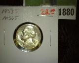 1953 S Super High Grade Jefferson Nickel.