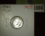 1946 S Superb Gem BU Roosevelt Silver Dime.