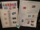 (15) various Foreign & (17) Russian 1947-1958 Stamps. All mounted and ready for display.
