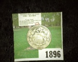 1869 U.S. Shield Nickel, VG.