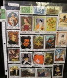 (22) Foreign Stamps honoring Artists.