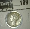 1939 P Mercury Dime, EF.