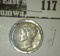 1941 D Mercury Dime, AU.