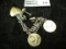 Sterling charm bracelet w/5 charms, includes locket, goblet and toilet, 17.9g