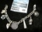 Beach themed sterling charm bracelet w/7 charms, 17.6g