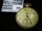 Gruen semithin 15 jewel pocket watch serial # 47135, Switzerland, does not run, good for parts or re