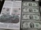 BEP (Bureau of Engraving & Printing) uncut sheet of 4 series 1976 $2 Federal Reserve Notes from Atla