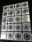 Group of 20 encased coins, primarily Wheat pennies, 20s through 60s dates