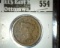 1851 Large Cent, F, F value $30