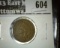 1908 Indian Head Cent, XF value $10