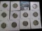 Group of 11 Jefferson Nickels, all circ to AU, 1938PDS, 1939PDS, 1940 (AU), 1942-D, 1950PD, 1951S -