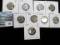 Group of 9 BU Jefferson Nickels, 1974-D, 1975-D, 1976-D, 1982-D, 1983-D, 2004-D Peace Medal, 2004-D