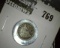 1842 Seated Liberty Half Dime, VG value $20