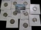 10 different date circulated Mercury Dimes, 1938, 1939, 1939-D, 1939-S, 1940, 1940-D, 1940-S, 1941,