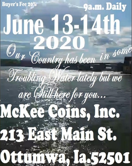 Mckee Coins Inc. June 13th Live Auction 2020