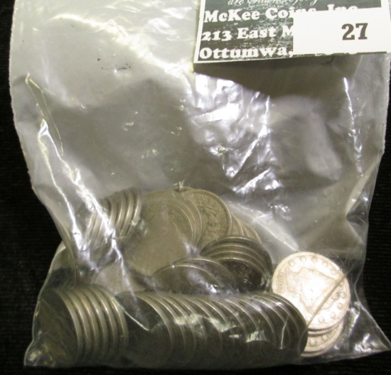 (50) Old Circulated Liberty V-Nickels.