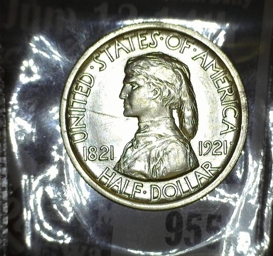 1821 1921 Missouri Centennial Commemorative Half Dollar.