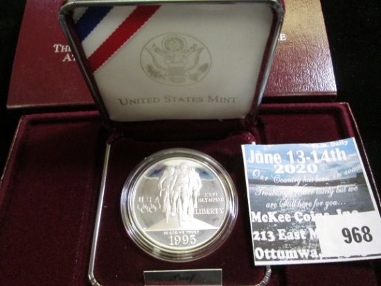 1995 P United States Olympic Coins of the Atlanta Centennial Olympic Games Silver Proof Dollar in or