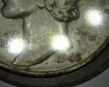 1945 S Double Date Mercury Dime, AU.