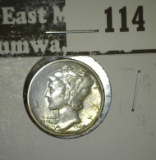 1940 D Mercury Dime, EF.