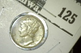 1942 S Mercury Dime, AU.