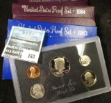 1983 S, 84 S, & 85 S U.S. Proof Sets in original boxes as issued.