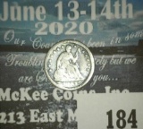 1853 Arrows at date U.S. Seated Liberty Half Dime.