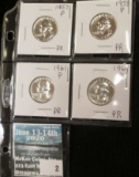 1957 P, 58 P, 61 P, & 64 P Proof Washington Quarters.