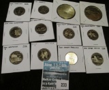 (2) Five-piece Sets of 2000 S & 2001 S Statehood Proof Quarters, all carded: a couple of Aviation 39