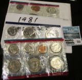 1979, 80, & 81 U.S. Mint Sets in original cellophane ($13.46 face value).