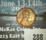 1929 P Red-Brown Lincoln Cent. A very nice high grade.