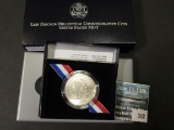 2000 P Leif Ericson Millenium Commemorative Silver Dollar. Gem BU in original box of issue.