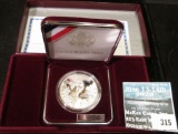 1999 P Dolley Madison Proof Commemorative Silver Dollar in original box of issue with COA.