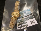 Odd shaped oval Russian ladies automatic watch, 17 jewels, marked CCCP on the reverse, runs, keeps t