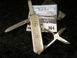 Tiffany & Co Swiss Army knife - marked 925 750, knife handle plates are sterling with 18K inlay for