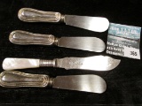 4 silver plate butter spreaders, corn season is coming!