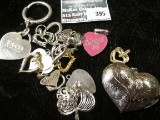 Group of 20 sterling heart charms, 70.0g