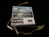 Gold watch fob chain, 12