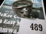 James Avery sterling cross cutout band size 6