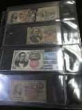 5 assorted US Fractional currency notes, includes a nicer series of 1874 10 Cents example