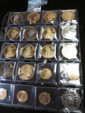 Group of 20 COPY / REPRODUCTION US gold and platinum coins, all are plated and are marked COPY