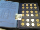 Whitman bookshelf album of Jefferson Nickels, only missing the 1952, all key dates and silver war ni