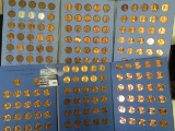 Pair of Whitman coin folders, 1941-1974 Lincoln Cents, complete with some interesting toners present