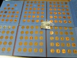 Pair of Whitman coin folders, 1941-1974 Lincoln Cents, complete, and a 3 page 1959-1995 album, most