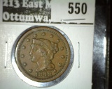 1848 Large Cent, VF, VF value $40