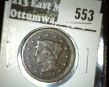 1851 Large Cent, G, G value $20